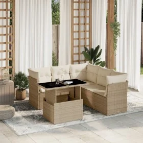 Juego de sofás jardín con cojines 6 pzas ratán sintético beige de , Conjuntos de jardín - Ref: Foro24-3266578, Precio: 464,68...