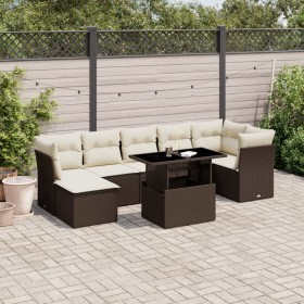 Set sofás de jardín 8 piezas y cojines ratán sintético marrón de , Conjuntos de jardín - Ref: Foro24-3266753, Precio: 547,16 ...