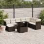 Set de sofás de jardín 9 pzas y cojines ratán sintético marrón de , Conjuntos de jardín - Ref: Foro24-3266793, Precio: 600,38...