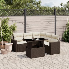 Set sofás de jardín 6 piezas y cojines ratán sintético marrón de , Conjuntos de jardín - Ref: Foro24-3267273, Precio: 435,75 ...