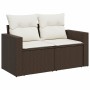 Set de sofás de jardín 9 pzas y cojines ratán sintético marrón de , Conjuntos de jardín - Ref: Foro24-3267413, Precio: 665,39...