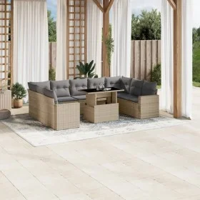 Juego de sofás jardín con cojines beige 10 pzas ratán sintético de , Conjuntos de jardín - Ref: Foro24-3267479, Precio: 651,2...