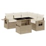 Juego de sofás jardín con cojines 6 pzas ratán sintético beige de , Conjuntos de jardín - Ref: Foro24-3267898, Precio: 448,29...