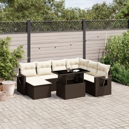 Set sofás de jardín 8 piezas y cojines ratán sintético marrón de , Conjuntos de jardín - Ref: Foro24-3268073, Precio: 565,58 ...