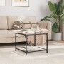 Mesa de centro superficie vidrio transparente acero 50x50x40 cm de , Mesas de centro - Ref: Foro24-845970, Precio: 38,79 €, D...