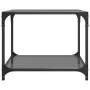 Mesa de centro superficie vidrio negro y acero 50x50x40 cm de , Mesas de centro - Ref: Foro24-845972, Precio: 42,22 €, Descue...