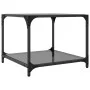 Mesa de centro superficie vidrio negro y acero 50x50x40 cm de , Mesas de centro - Ref: Foro24-845972, Precio: 42,22 €, Descue...