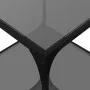 Mesa de centro superficie vidrio negro y acero 50x50x40 cm de , Mesas de centro - Ref: Foro24-845972, Precio: 42,22 €, Descue...