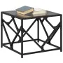 Mesa de centro de acero superficie de vidrio negro 50x50x41 cm de , Mesas de centro - Ref: Foro24-845993, Precio: 45,08 €, De...