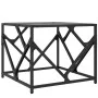 Mesa de centro de acero superficie de vidrio negro 50x50x41 cm de , Mesas de centro - Ref: Foro24-845993, Precio: 45,08 €, De...