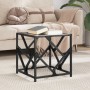 Mesa de centro de acero superficie de vidrio negra 40x40x41 cm de , Mesas de centro - Ref: Foro24-845991, Precio: 43,77 €, De...
