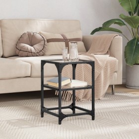 Mesa de centro de acero y tapa vidrio transparente 30x30x45 cm de , Mesas de centro - Ref: Foro24-845998, Precio: 30,47 €, De...