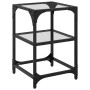 Mesa de centro de acero y tapa vidrio transparente 30x30x45 cm de , Mesas de centro - Ref: Foro24-845998, Precio: 30,47 €, De...