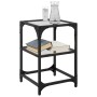 Mesa de centro de acero y tapa vidrio transparente 30x30x45 cm de , Mesas de centro - Ref: Foro24-845998, Precio: 30,47 €, De...