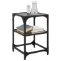Mesas de centro 2 uds acero y tapa de vidrio negro 30x30x45 cm de , Mesas de centro - Ref: Foro24-846001, Precio: 48,52 €, De...
