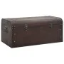 Cofre con pestillos contrachapada marrón 90x50x39,5 cm de , Baúles de almacenamiento - Ref: Foro24-4010549, Precio: 125,11 €,...