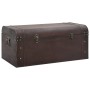 Cofre con pestillos contrachapada marrón 90x50x39,5 cm de , Baúles de almacenamiento - Ref: Foro24-4010549, Precio: 127,05 €,...