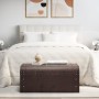 Cofre con pestillos contrachapada marrón 90x50x39,5 cm de , Baúles de almacenamiento - Ref: Foro24-4010549, Precio: 127,05 €,...
