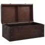 Cofre con pestillos contrachapada marrón 90x50x39,5 cm de , Baúles de almacenamiento - Ref: Foro24-4010549, Precio: 127,05 €,...
