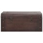 Cofre con pestillos contrachapada marrón 90x50x39,5 cm de , Baúles de almacenamiento - Ref: Foro24-4010549, Precio: 127,05 €,...