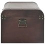 Cofre con pestillos contrachapada marrón 90x50x39,5 cm de , Baúles de almacenamiento - Ref: Foro24-4010549, Precio: 127,05 €,...