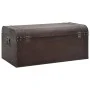Cofre con pestillos contrachapada marrón 90x50x39,5 cm de , Baúles de almacenamiento - Ref: Foro24-4010549, Precio: 125,11 €,...