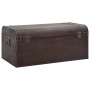 Cofre con pestillos contrachapada marrón 90x50x39,5 cm de , Baúles de almacenamiento - Ref: Foro24-4010549, Precio: 127,05 €,...