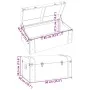 Cofre con pestillos contrachapada marrón 90x50x39,5 cm de , Baúles de almacenamiento - Ref: Foro24-4010549, Precio: 125,11 €,...