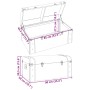 Cofre con pestillos contrachapada marrón 90x50x39,5 cm de , Baúles de almacenamiento - Ref: Foro24-4010549, Precio: 127,05 €,...