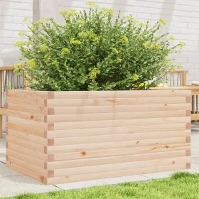 Jardinera de madera maciza de pino 90x60x46 cm de , Maceteros y jardineras - Ref: Foro24-3282454, Precio: 146,02 €, Descuento: %