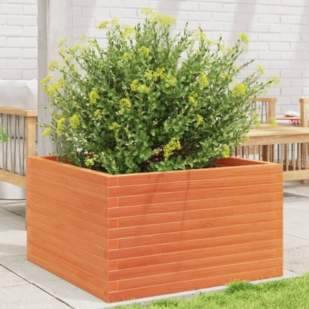 Jardinera madera maciza de pino marrón cera 80x80x46 cm de , Maceteros y jardineras - Ref: Foro24-3282421, Precio: 183,40 €, ...