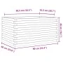 Jardinera de madera maciza pino marrón cera 90x60x46 cm de , Maceteros y jardineras - Ref: Foro24-3282456, Precio: 175,29 €, ...
