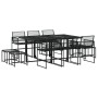 Set de comedor de jardín 11 pzas ratán sintético negro de , Conjuntos de jardín - Ref: Foro24-3295044, Precio: 500,44 €, Desc...