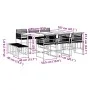 Set de comedor de jardín 11 pzas ratán sintético negro de , Conjuntos de jardín - Ref: Foro24-3295044, Precio: 493,38 €, Desc...