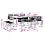 Set de comedor de jardín 11 pzas ratán sintético negro de , Conjuntos de jardín - Ref: Foro24-3295044, Precio: 500,44 €, Desc...