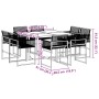 Juego de comedor de jardín 9 piezas ratán sintético negro de , Conjuntos de jardín - Ref: Foro24-3295038, Precio: 453,83 €, D...