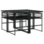 Juego de comedor de jardín 5 piezas ratán sintético negro de , Conjuntos de jardín - Ref: Foro24-3295033, Precio: 283,85 €, D...