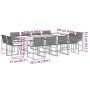 Set comedor de jardín con cojines 13 pzas ratán sintético negro de , Conjuntos de jardín - Ref: Foro24-3295065, Precio: 746,4...