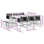 Set de comedor jardín 11 pzas con cojines ratán sintético negro de , Conjuntos de jardín - Ref: Foro24-3295019, Precio: 518,1...
