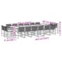 Set de muebles jardín 17 pzas con cojines ratán sintético negro de , Conjuntos de jardín - Ref: Foro24-3295067, Precio: 997,0...