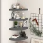 Corner floating shelves 4 pcs glossy gray MDF 35x35x3.8 cm by vidaXL, Shelves and shelves - Ref: Foro24-323915, Price: 57,29 ...