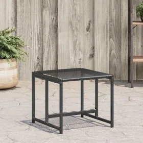 Taburetes de jardín 4 unidades ratán sintético negro de , Otomanas de exterior - Ref: Foro24-4008579, Precio: 80,88 €, Descue...