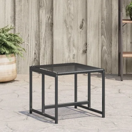 Taburetes de jardín 4 unidades ratán sintético negro de , Otomanas de exterior - Ref: Foro24-4008579, Precio: 80,88 €, Descue...