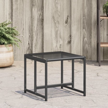 Taburetes de jardín 4 unidades ratán sintético negro de , Otomanas de exterior - Ref: Foro24-4008579, Precio: 82,32 €, Descue...