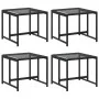 Taburetes de jardín 4 unidades ratán sintético negro de , Otomanas de exterior - Ref: Foro24-4008579, Precio: 80,88 €, Descue...