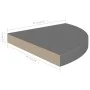 Corner floating shelves 4 pcs glossy gray MDF 35x35x3.8 cm by vidaXL, Shelves and shelves - Ref: Foro24-323915, Price: 57,29 ...