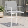 Sillas de jardín con cojines 4 uds acero y textilene blanco de , Sillas de jardín - Ref: Foro24-4008587, Precio: 160,54 €, De...