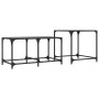 Mesas de centro apilables y tapa de vidrio 2 pzas acero negro de , Mesas de centro - Ref: Foro24-845985, Precio: 62,47 €, Des...