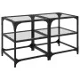 Mesa de centro superficie de vidrio 2 uds acero 40x40x45 cm de , Mesas de centro - Ref: Foro24-846003, Precio: 52,78 €, Descu...