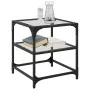 Mesa de centro superficie de vidrio 2 uds acero 40x40x45 cm de , Mesas de centro - Ref: Foro24-846003, Precio: 52,78 €, Descu...